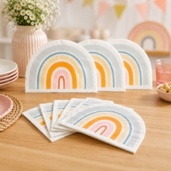 Boho Rainbow Shaped Napkins-16Pk